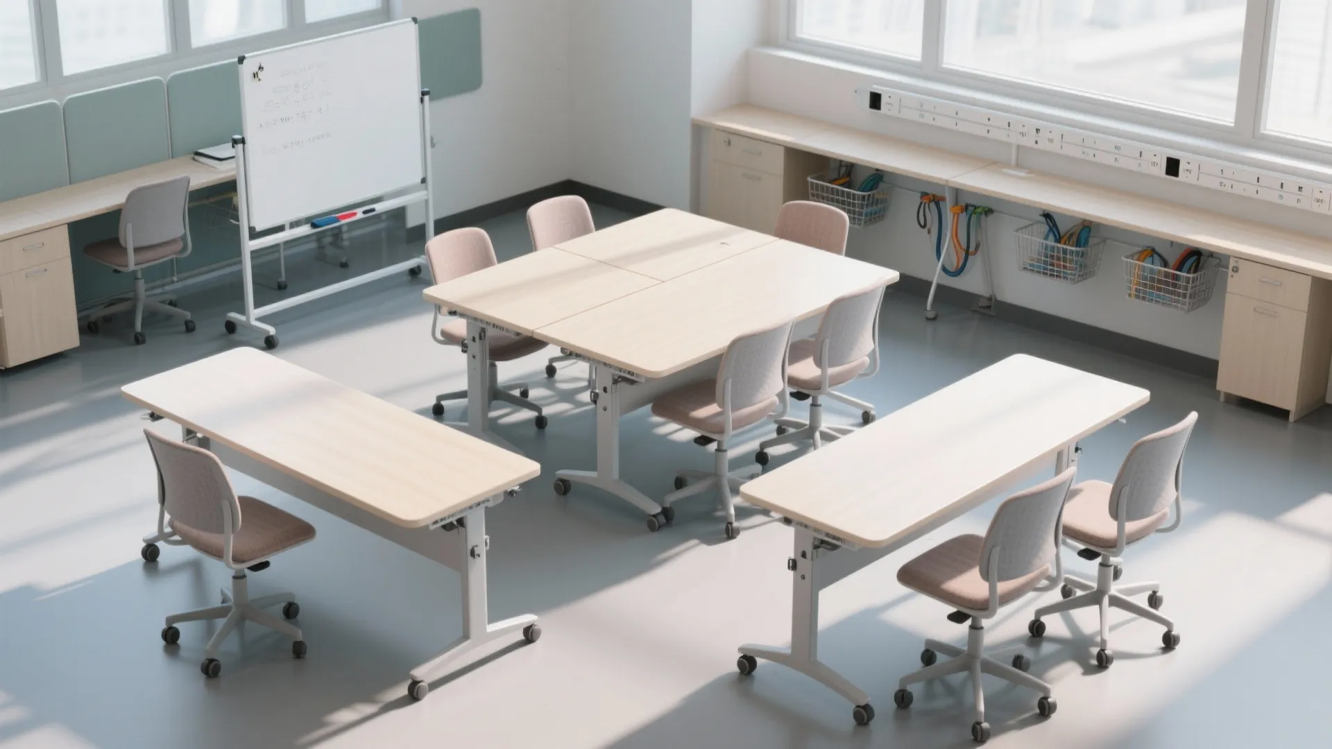 Modular furniture that shifts from solo to group in 60 seconds