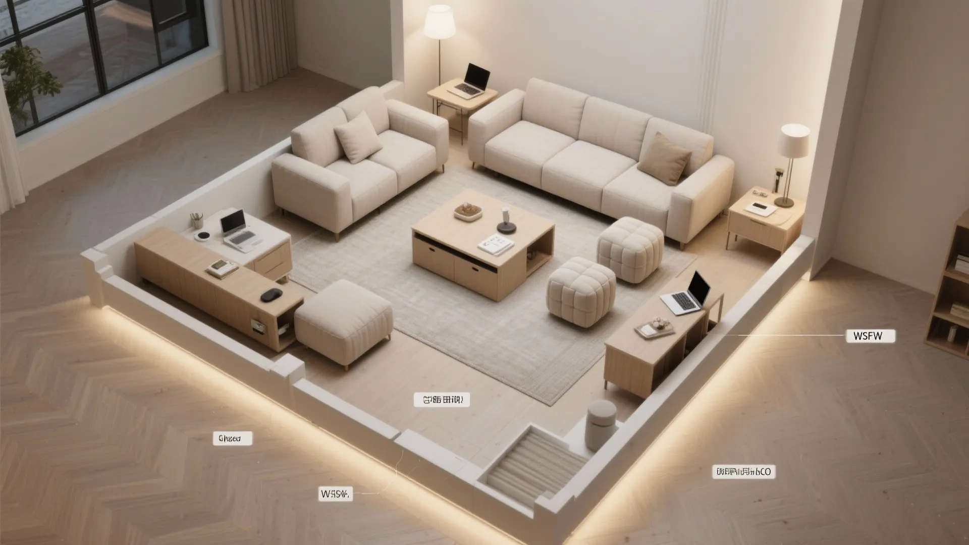 Affordable Modular Seating with Hidden Storage