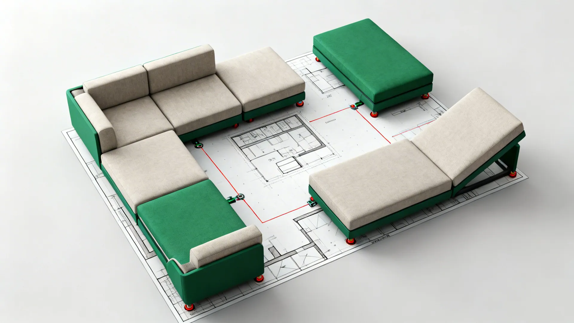 5. Modular single sofa bed