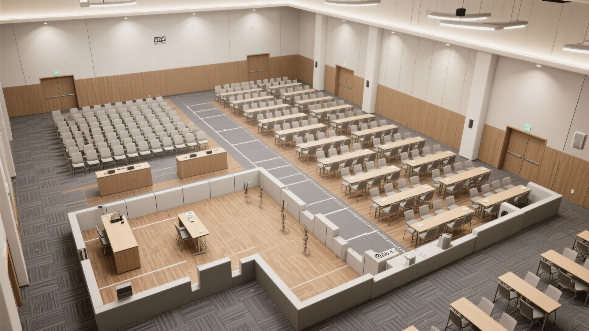 Flexible zoning with modular seating