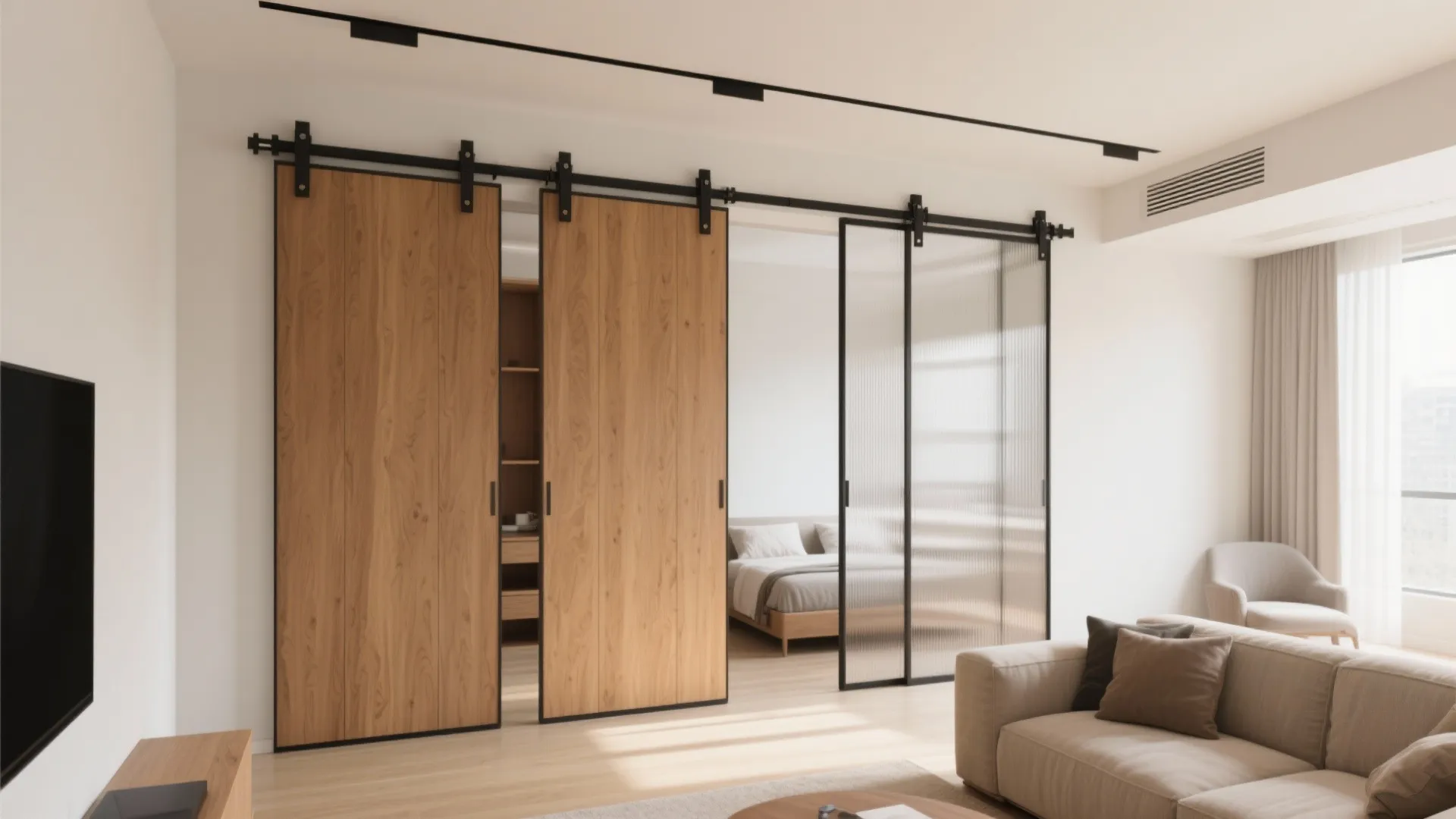 Modular Track Walls to Rezone on Demand