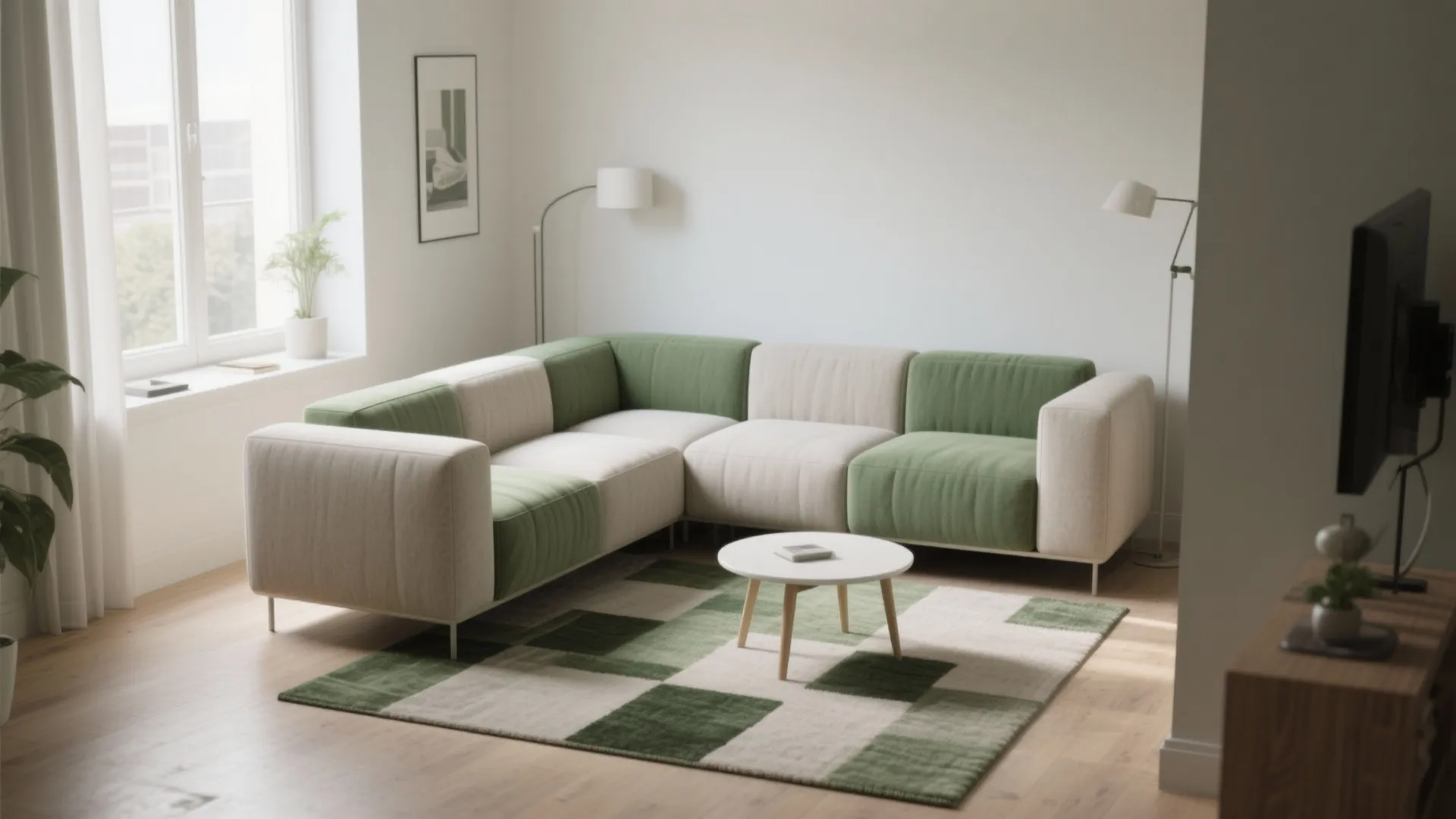 2. Modular two‑piece sectional that breathes