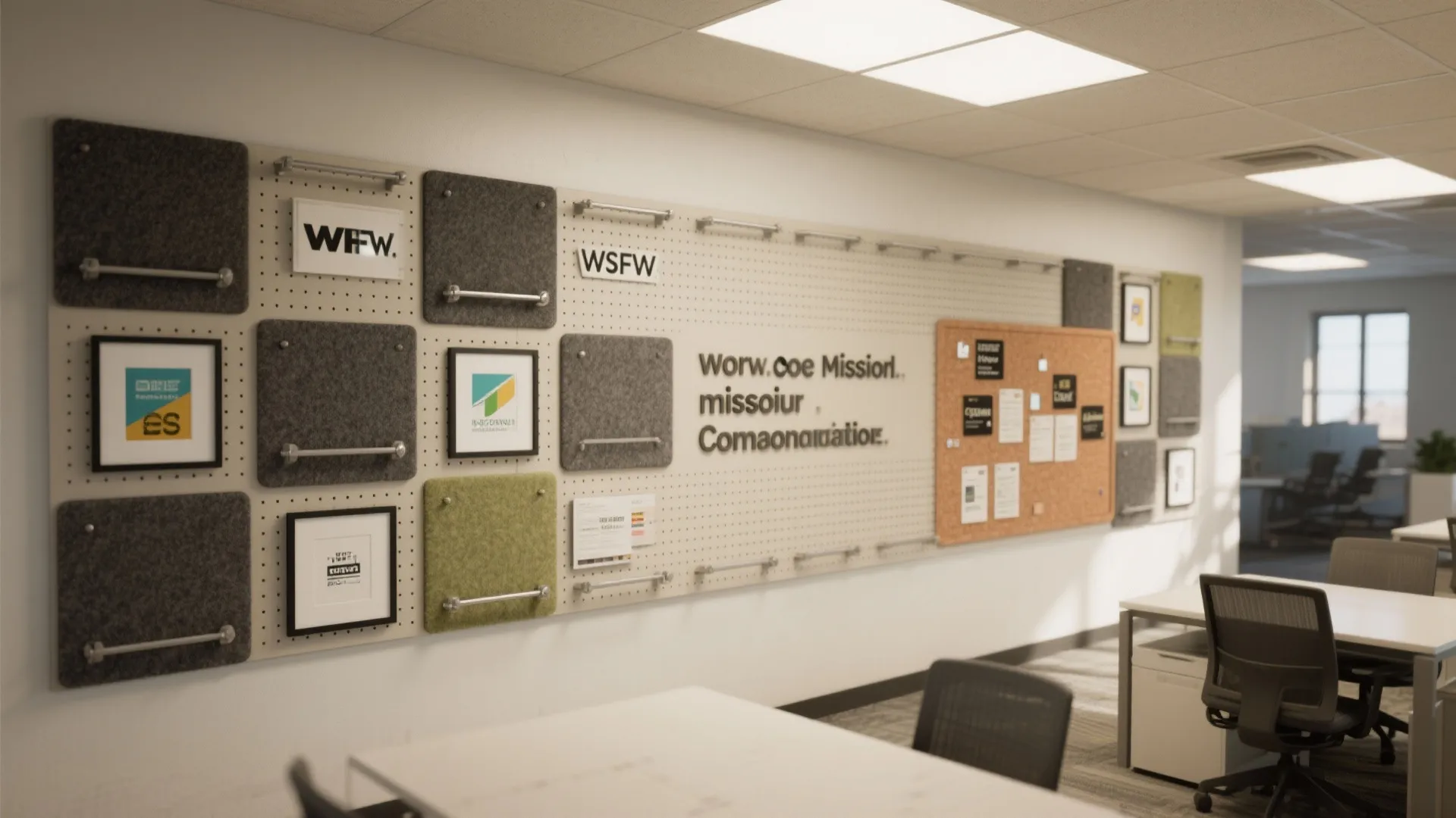 Modular Grid or Pegboard Values Wall