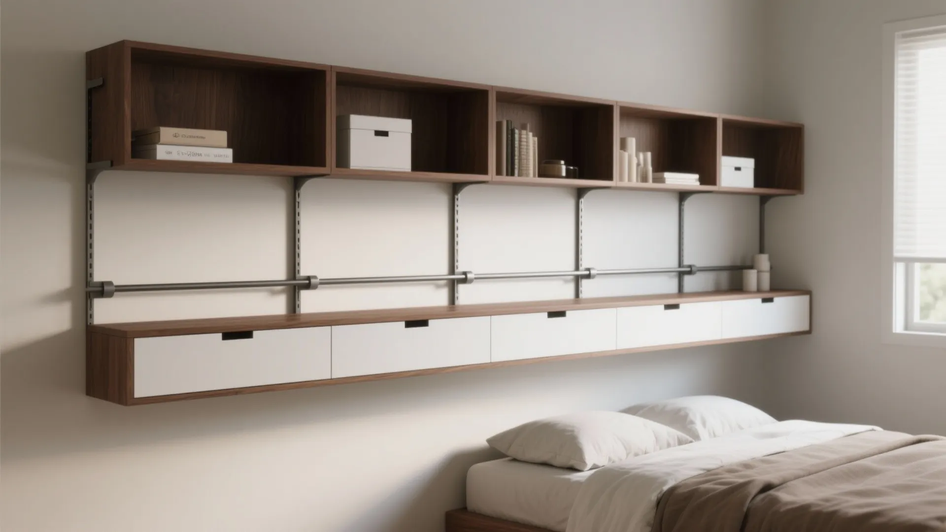 Minimalist Modular Wall Storage