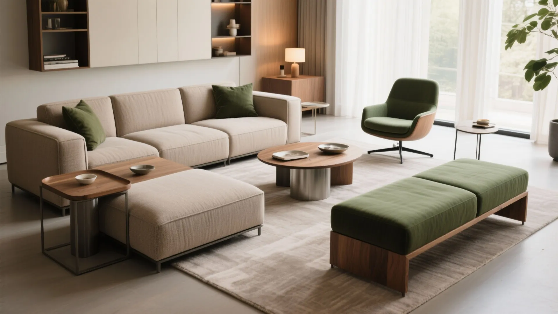 5) Flexible zones with modular pieces