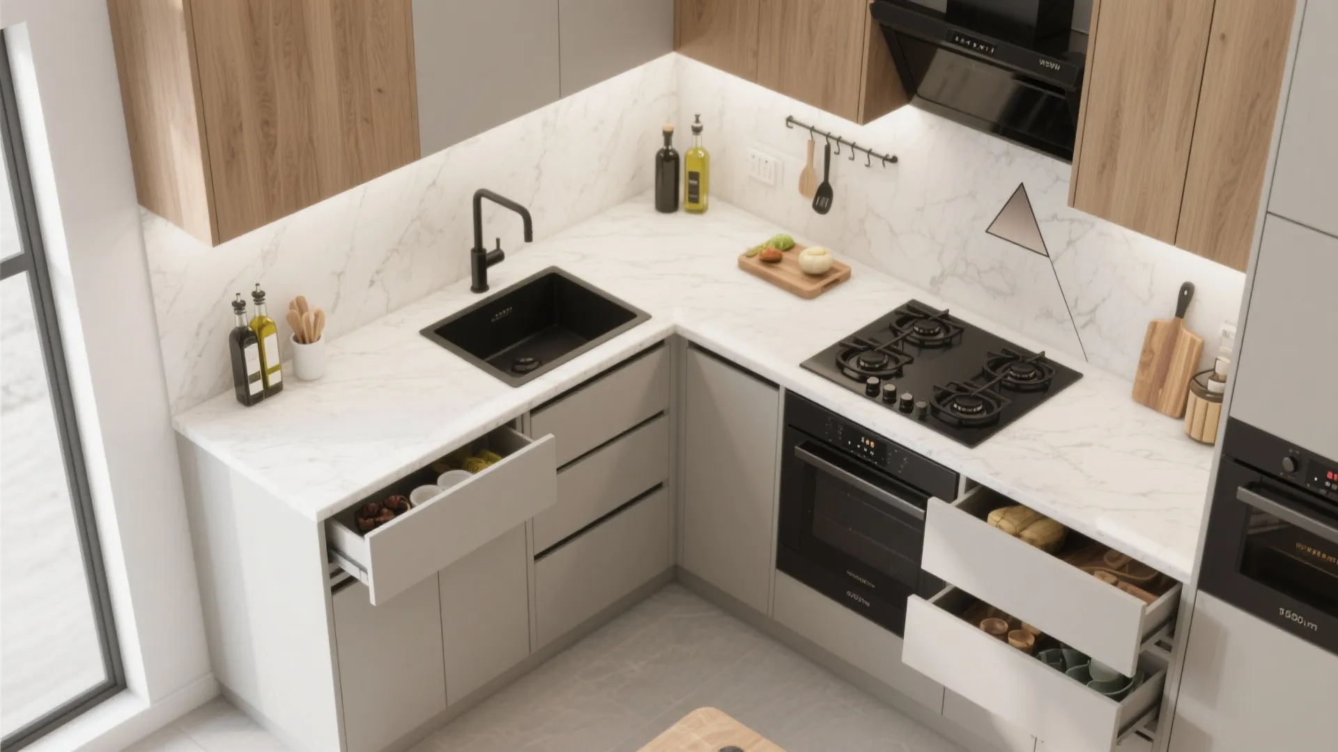 Smart modular kitchen zoning