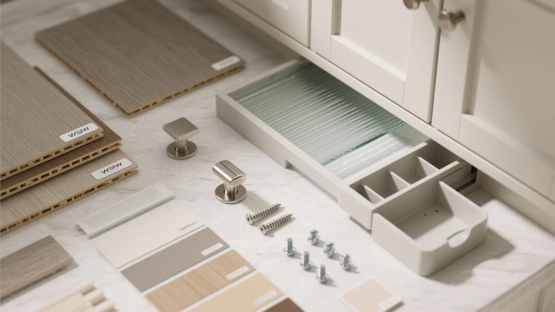 Moisture-Resistant Materials + Under-Sink Organizers