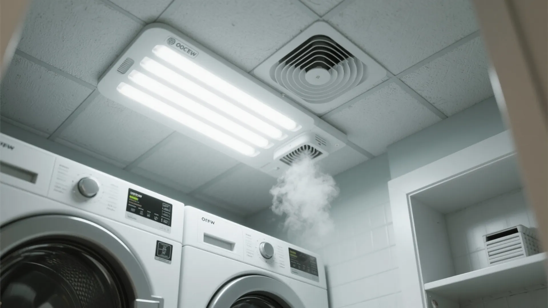 5. Moisture-Resistant LED Ceiling Light with Integrated Exhaust