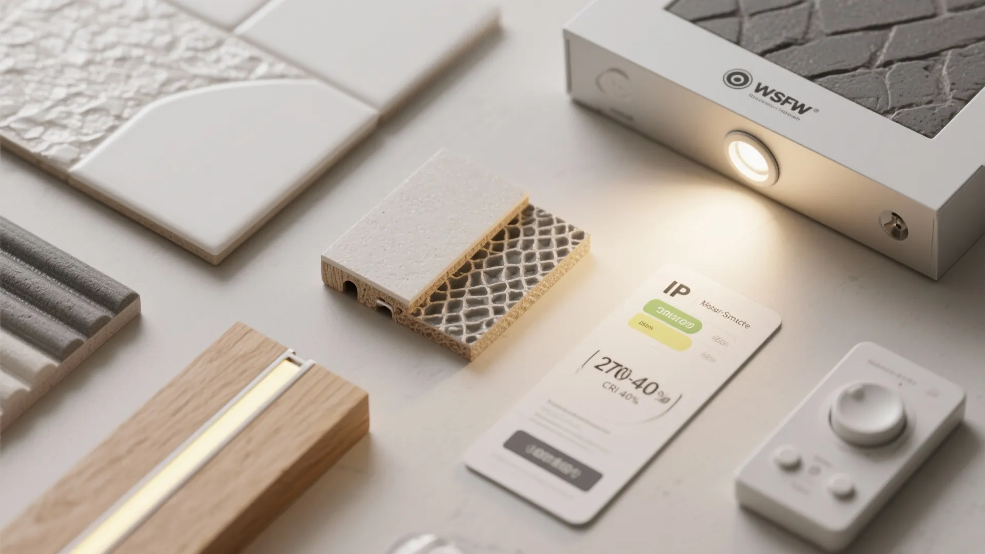 Moisture-Smart Materials and Layered Lighting