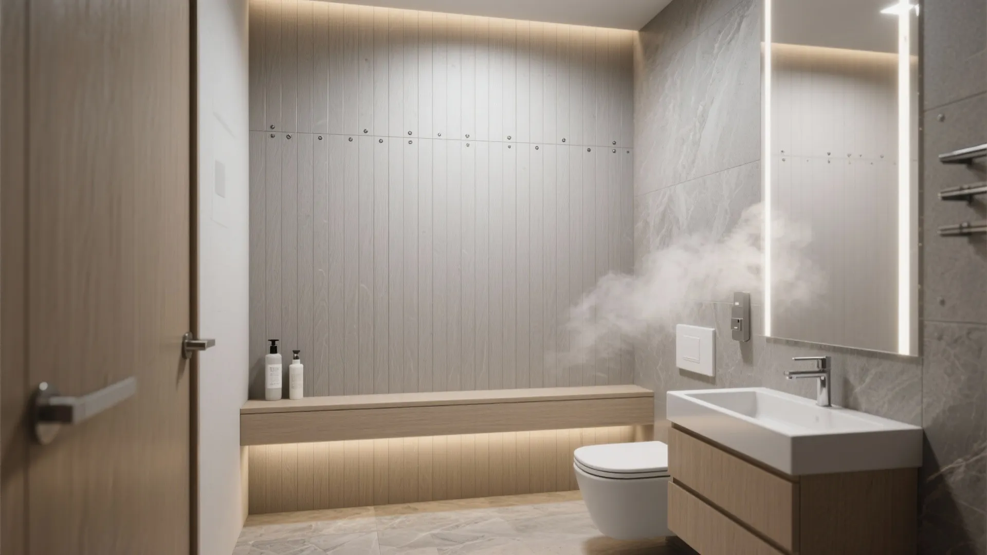 Moisture-smart planks for kitchenettes and bathrooms