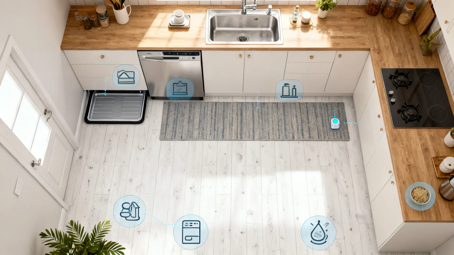 3) Smart Moisture Management at the Sink and Dishwasher