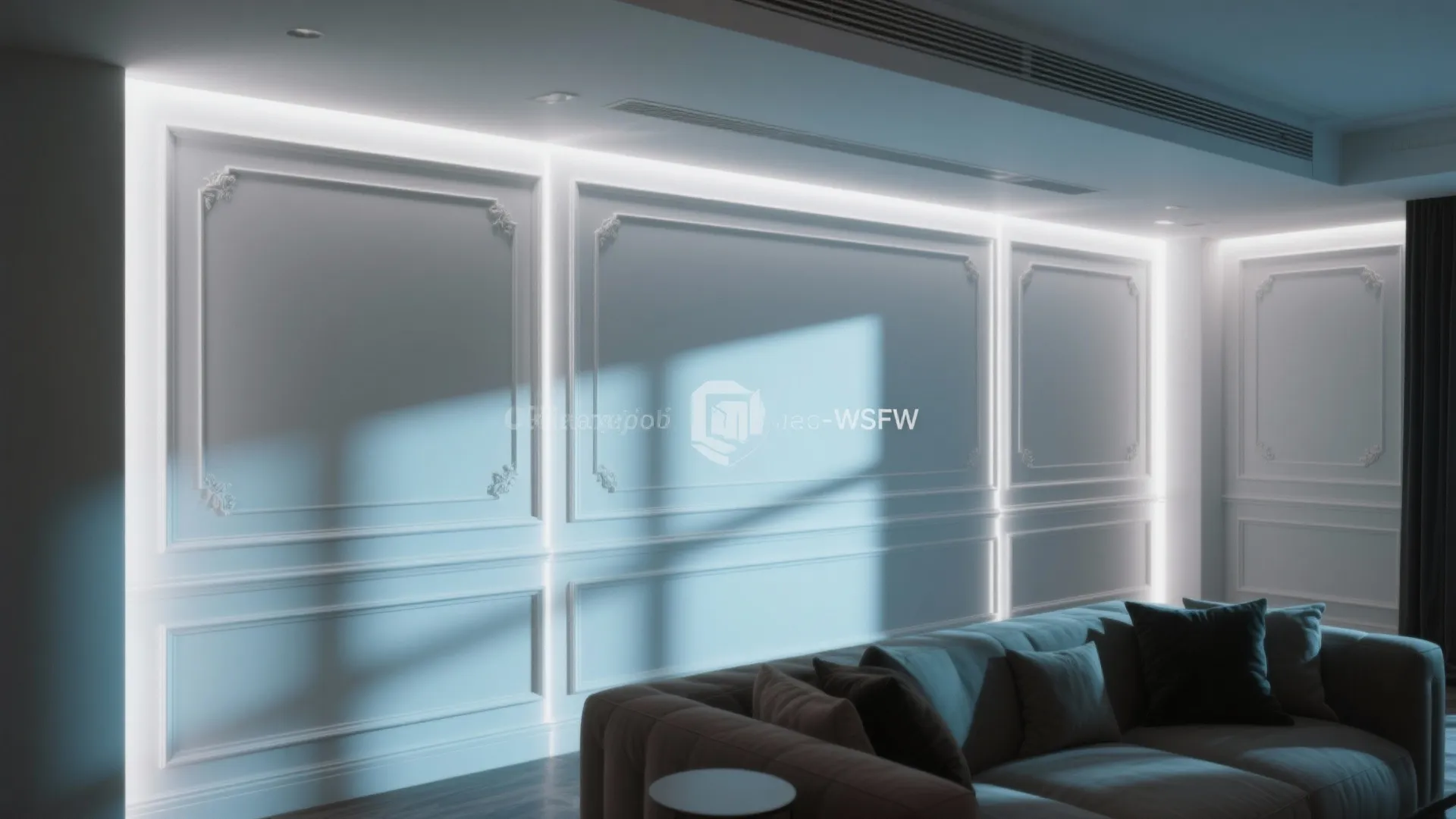 Architectural molding & lighting combo