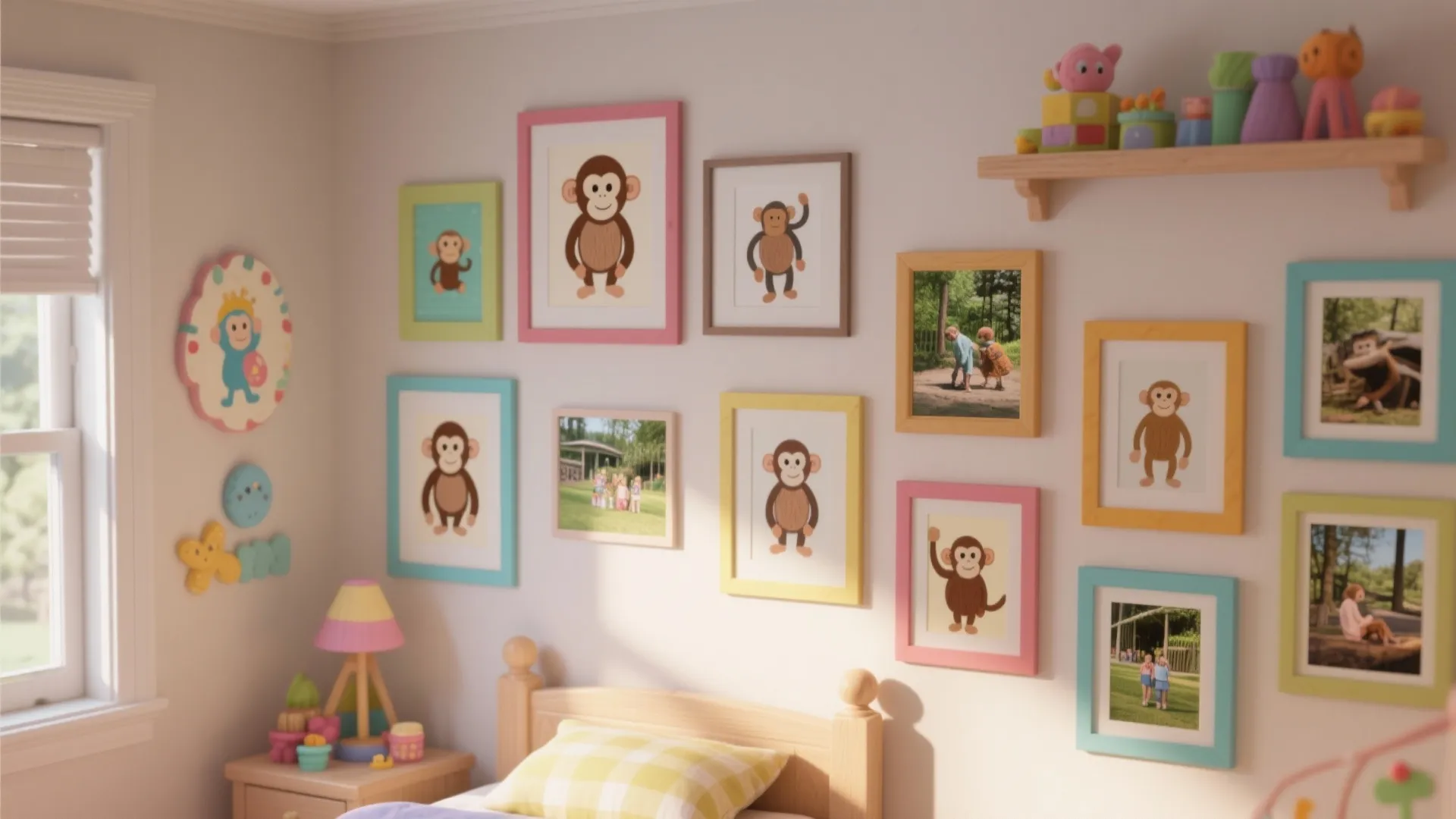 10. DIY Monkey Art Wall