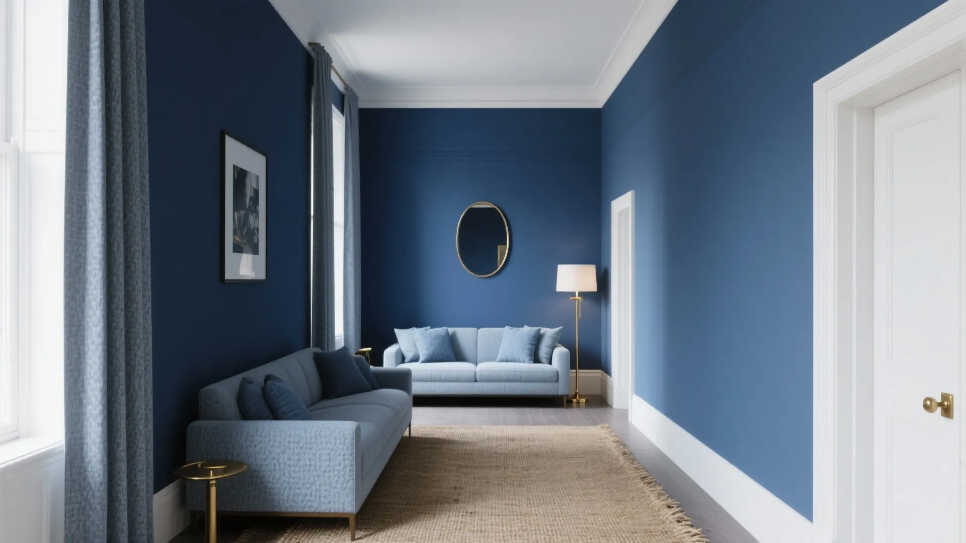 Monochrome Blues with High-Contrast Details