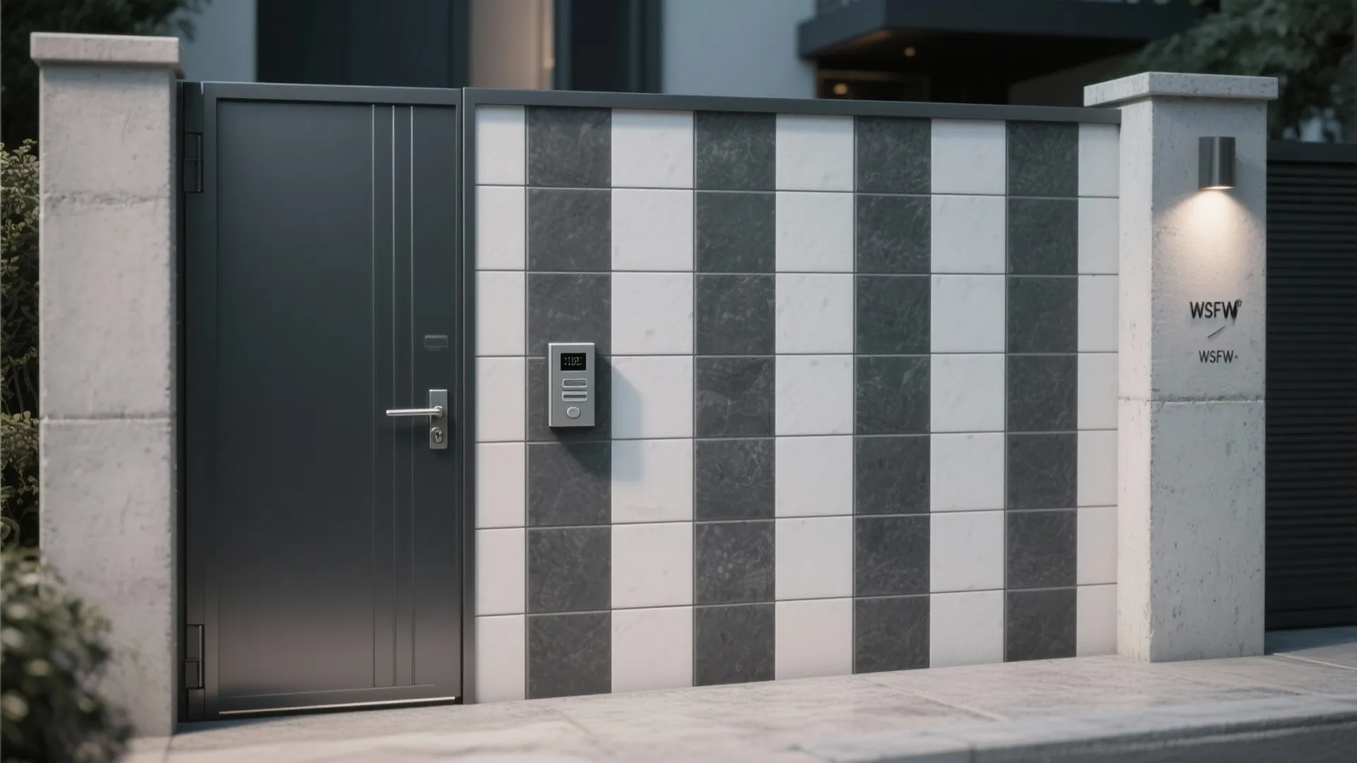 Monochrome Palette with Bold Grout Lines