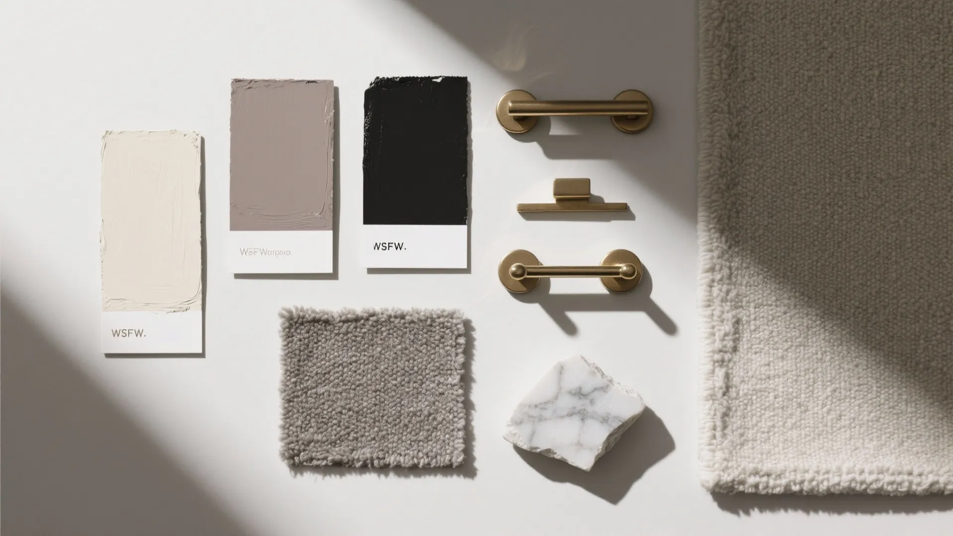 Monochrome Palette with Warm Metals