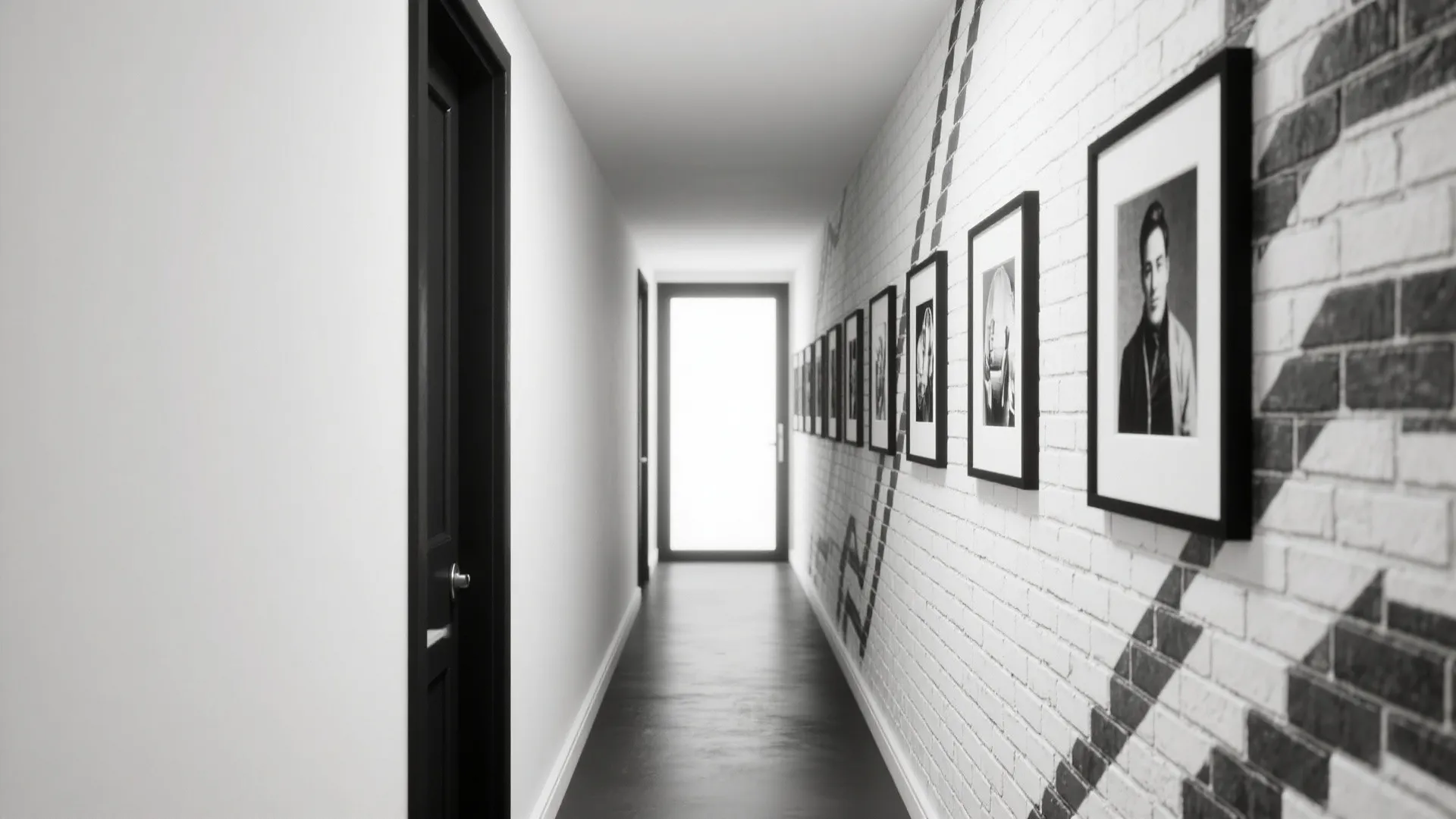 Graphic Monochrome: Black-and-White Brick Drama