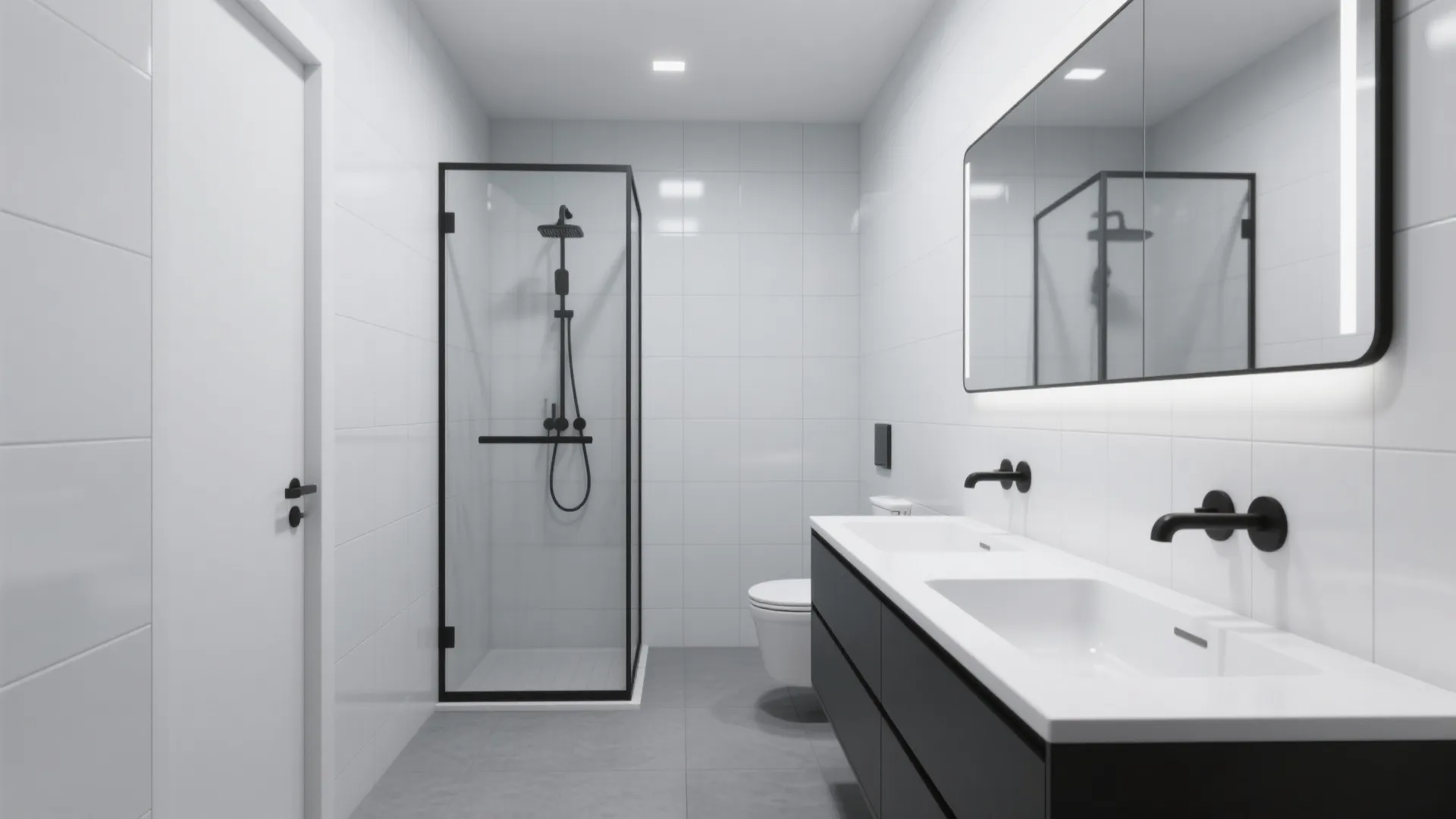 Monochrome Contrast: Grey, White, and Black Lines