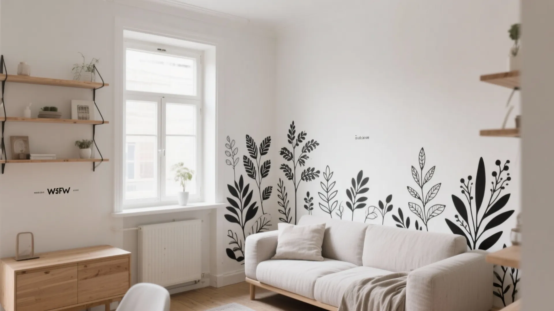 Minimalist Monochrome Decals for Calm Rooms