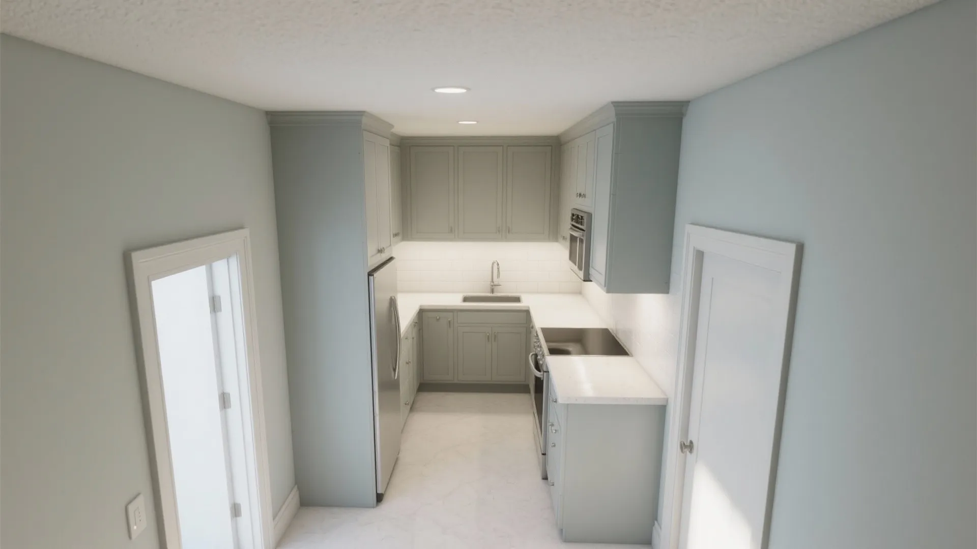 Idea 3: Monochrome Drenching (Ceiling Included)