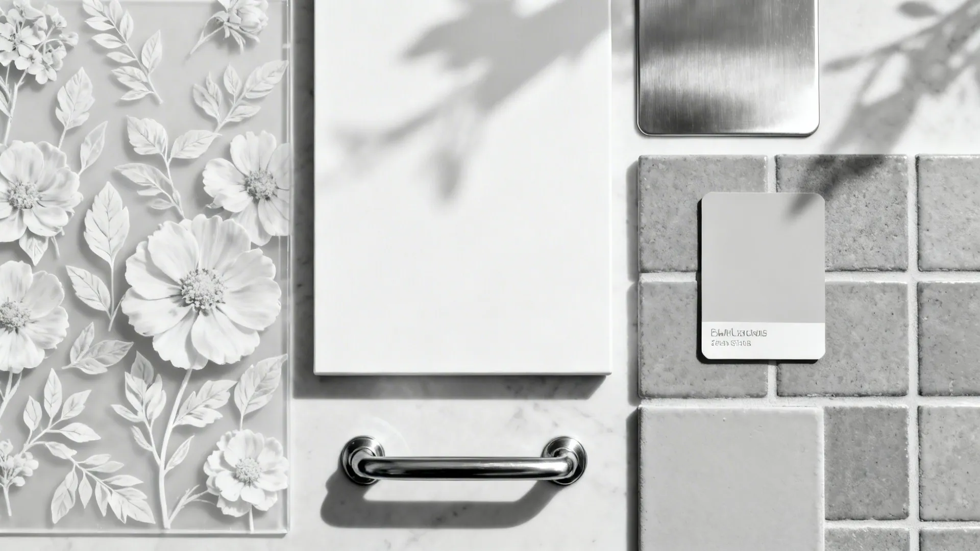 Monochrome florals for seamless modern cabinets