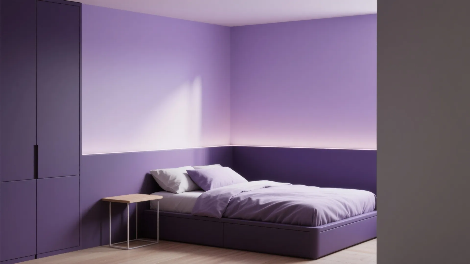 Monochrome Purple Gradient Minimalism