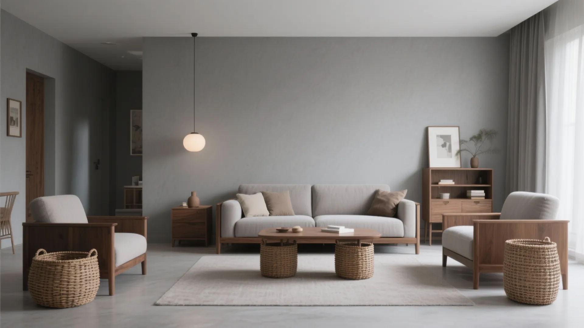 Monochrome Gray with Brown Accessories