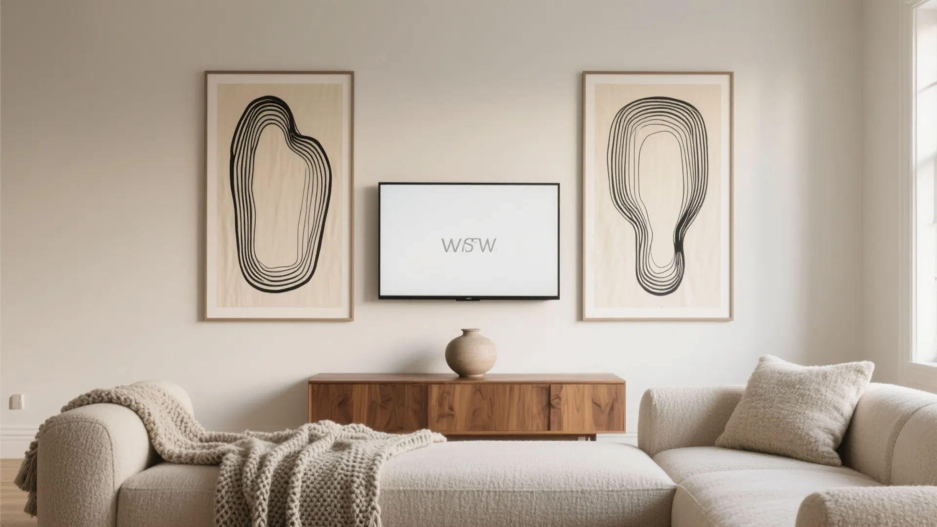 Monochrome Line Art for Minimalist Calm