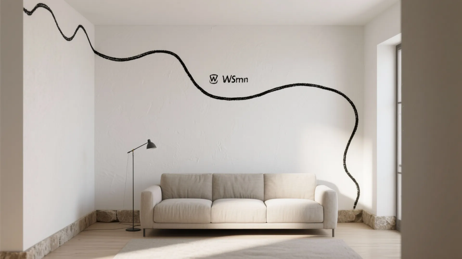 Monochrome Line Art Wall