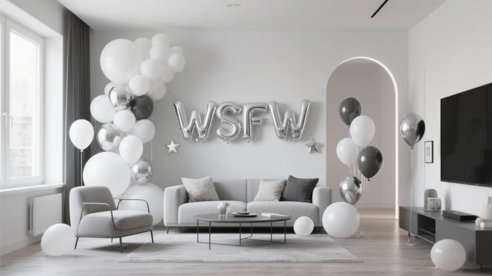 Minimalist Monochrome with Name Banner