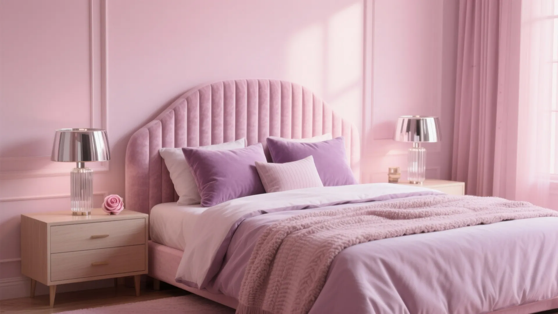 Monochrome Pink Layers + Texture (Blush to Mauve) with a Touch of Chrome