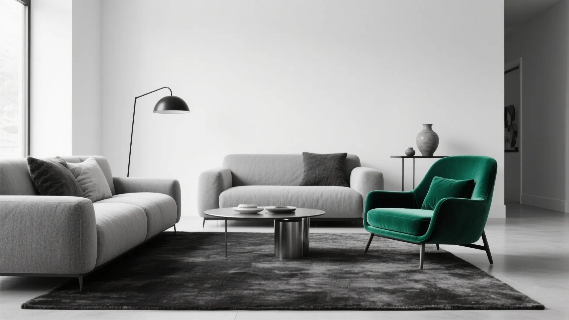 Monochrome Base with One Saturated Accent