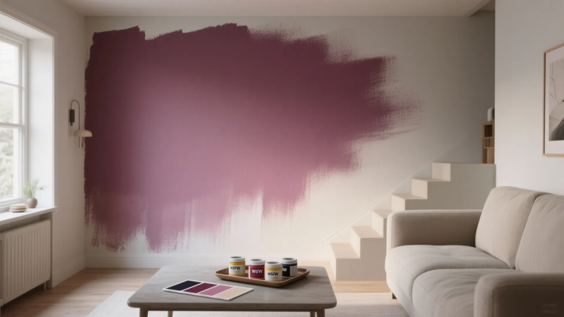 1. Monochrome Splash Wall