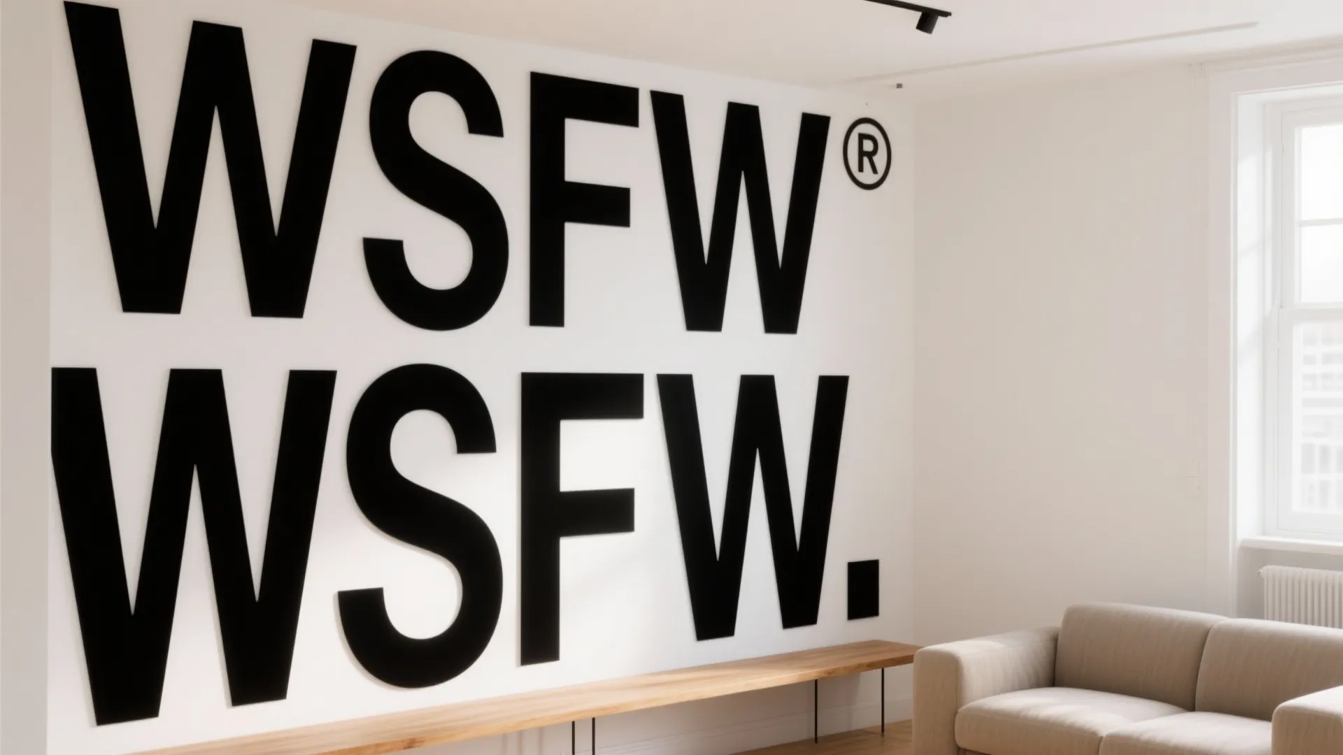 Monochrome Type as a Feature Wall