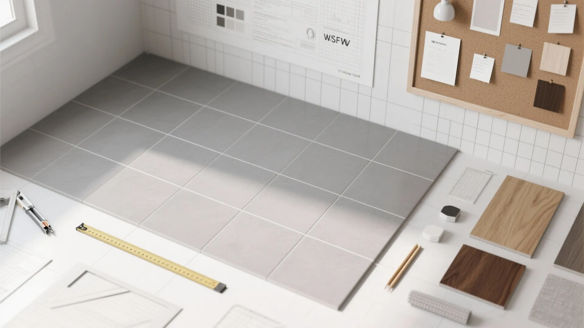 Monochrome Floor-to-Wall Wrap for a Bigger Feel