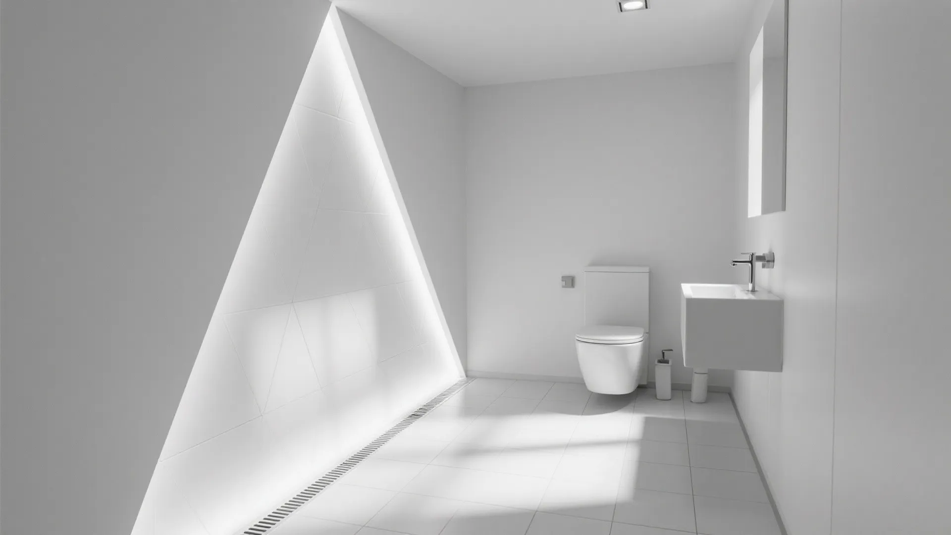 4) Monochrome 3D patterns for light-and-shadow drama