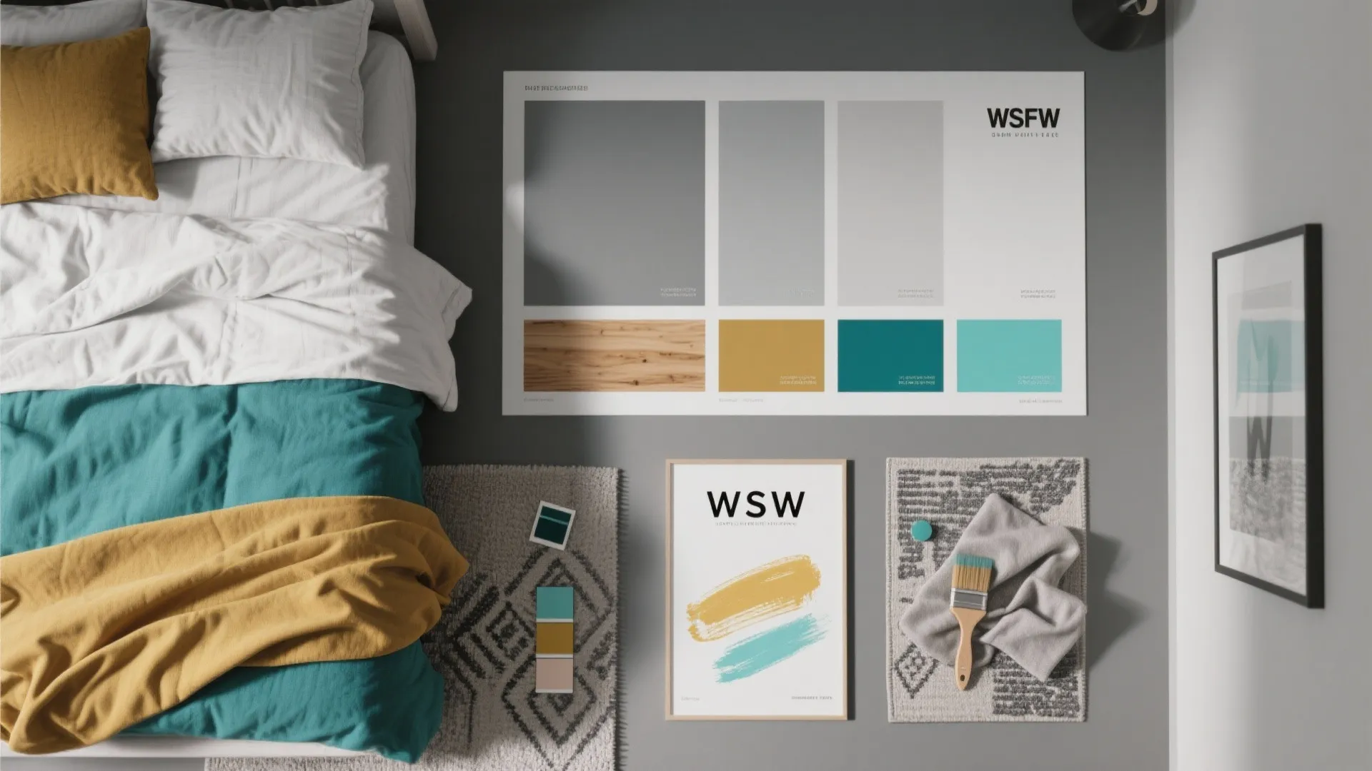 3. Monochrome + accent color zoning