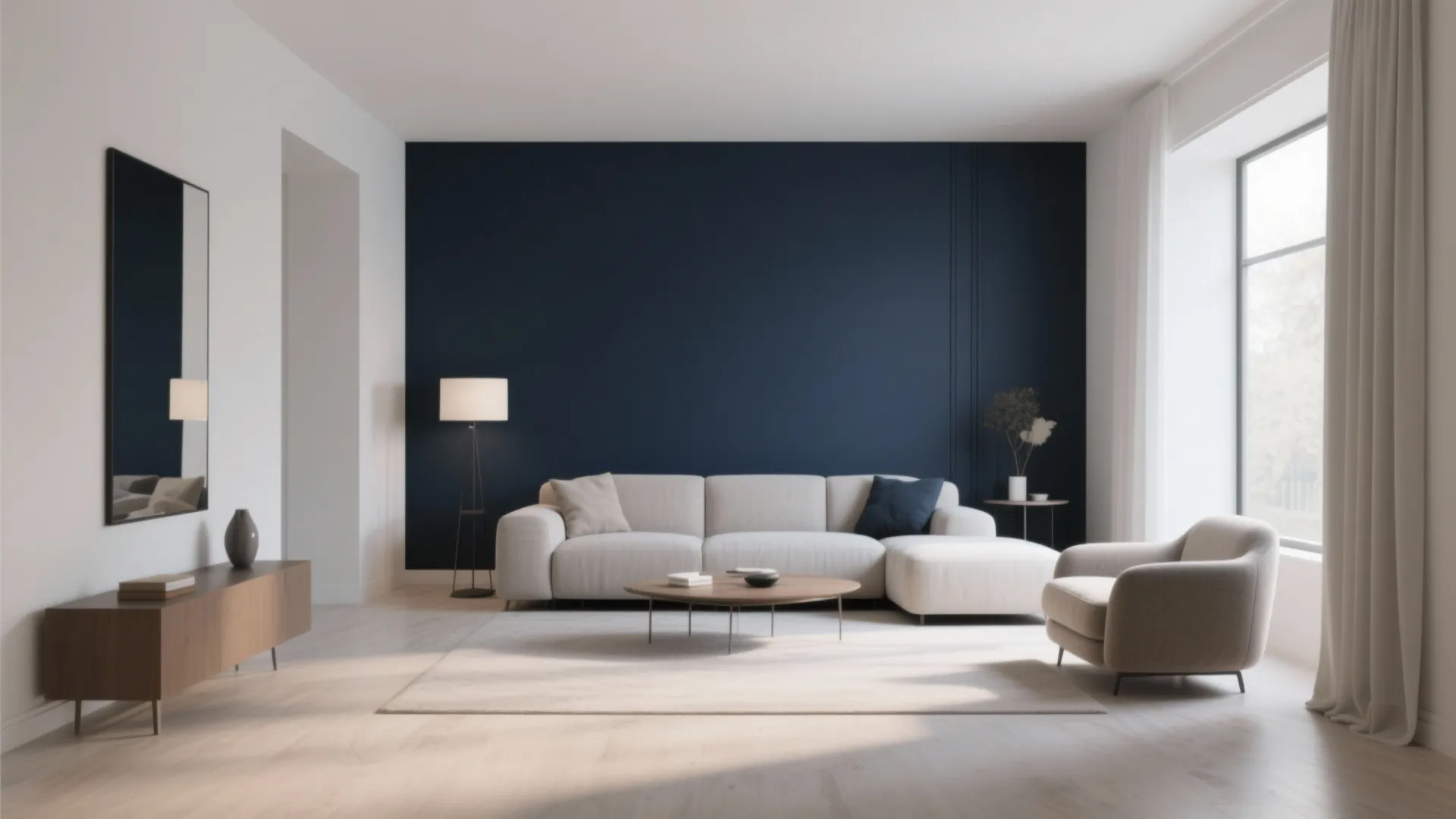 Minimalist Monochrome Accent Wall