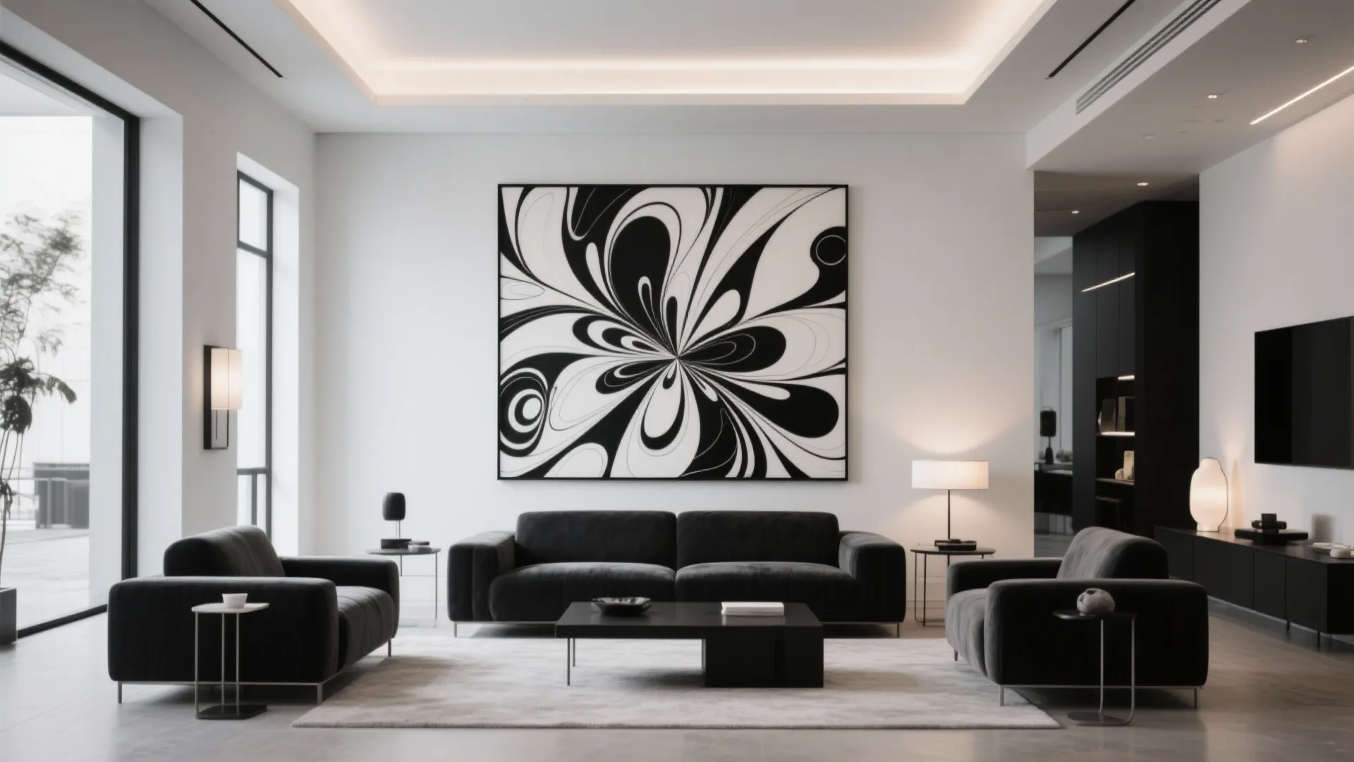 8. Oversized Monochrome Art