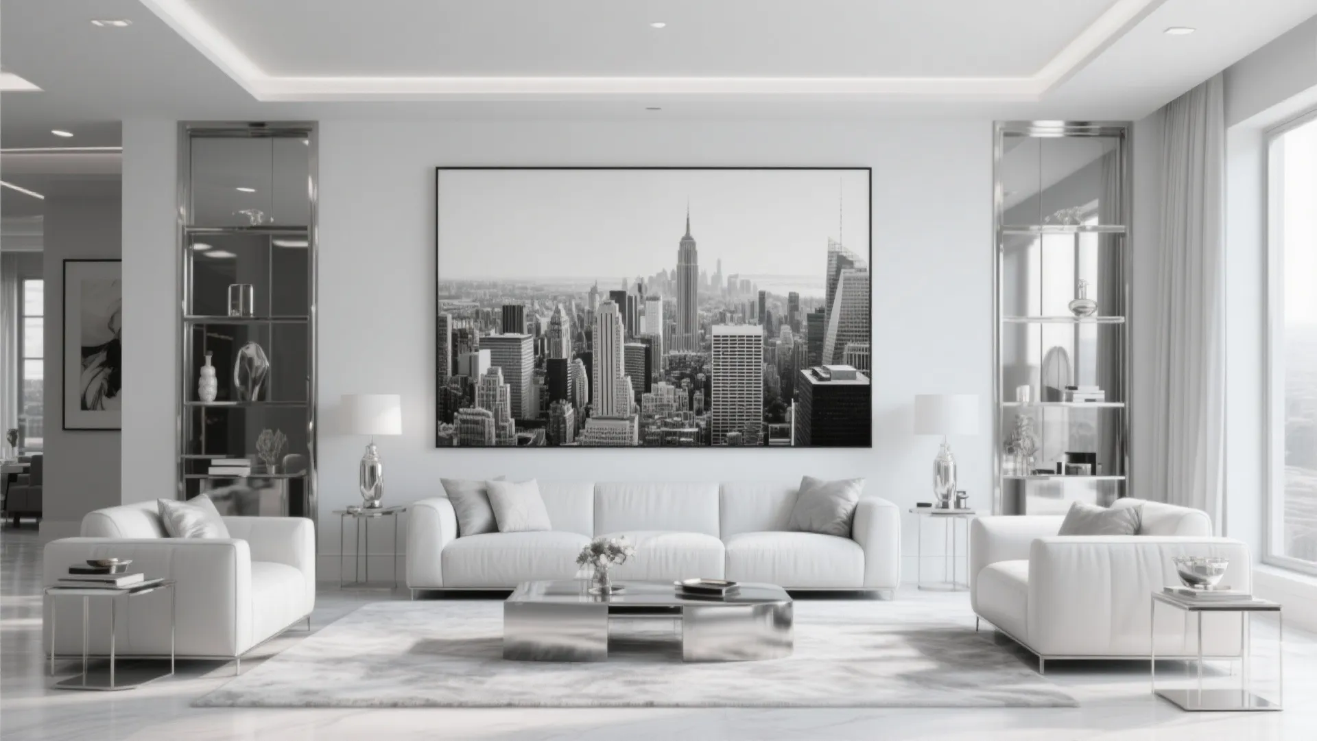 6. Statement Art in Monochrome