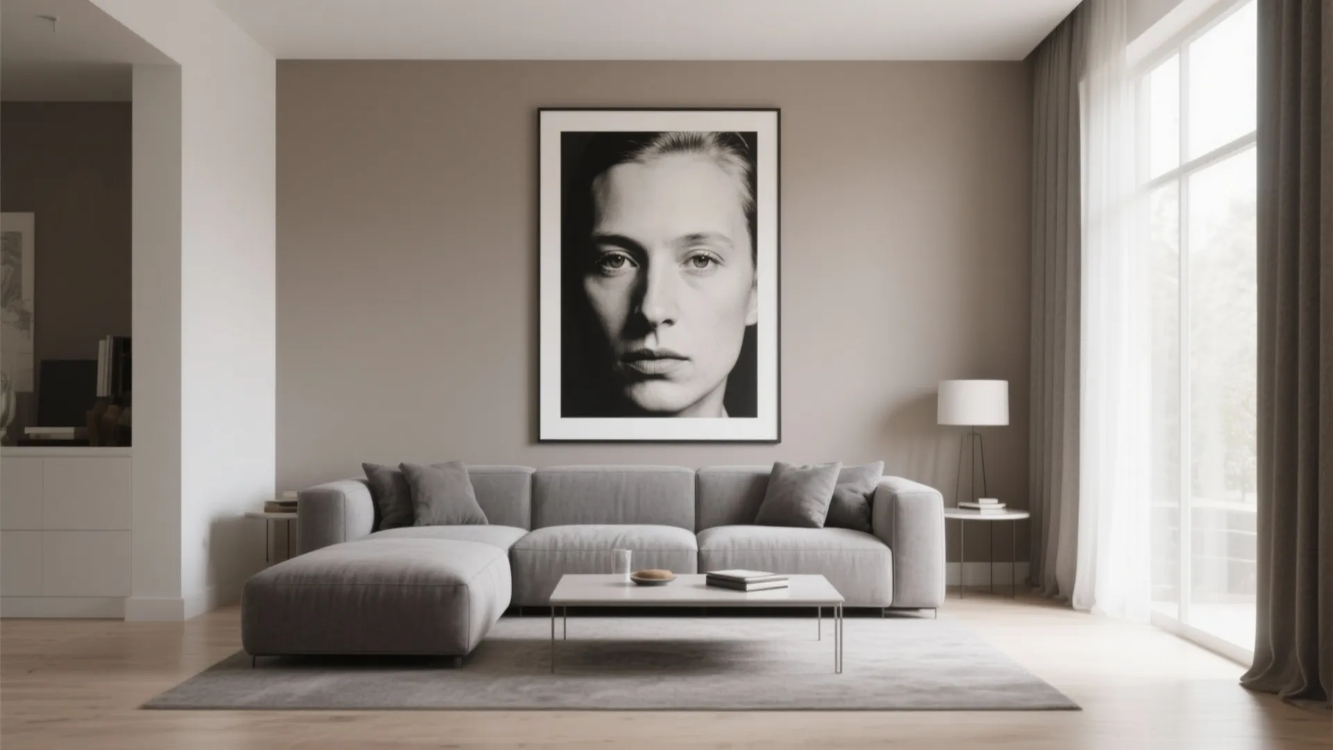 7. Bold Artwork in Monochrome Tones