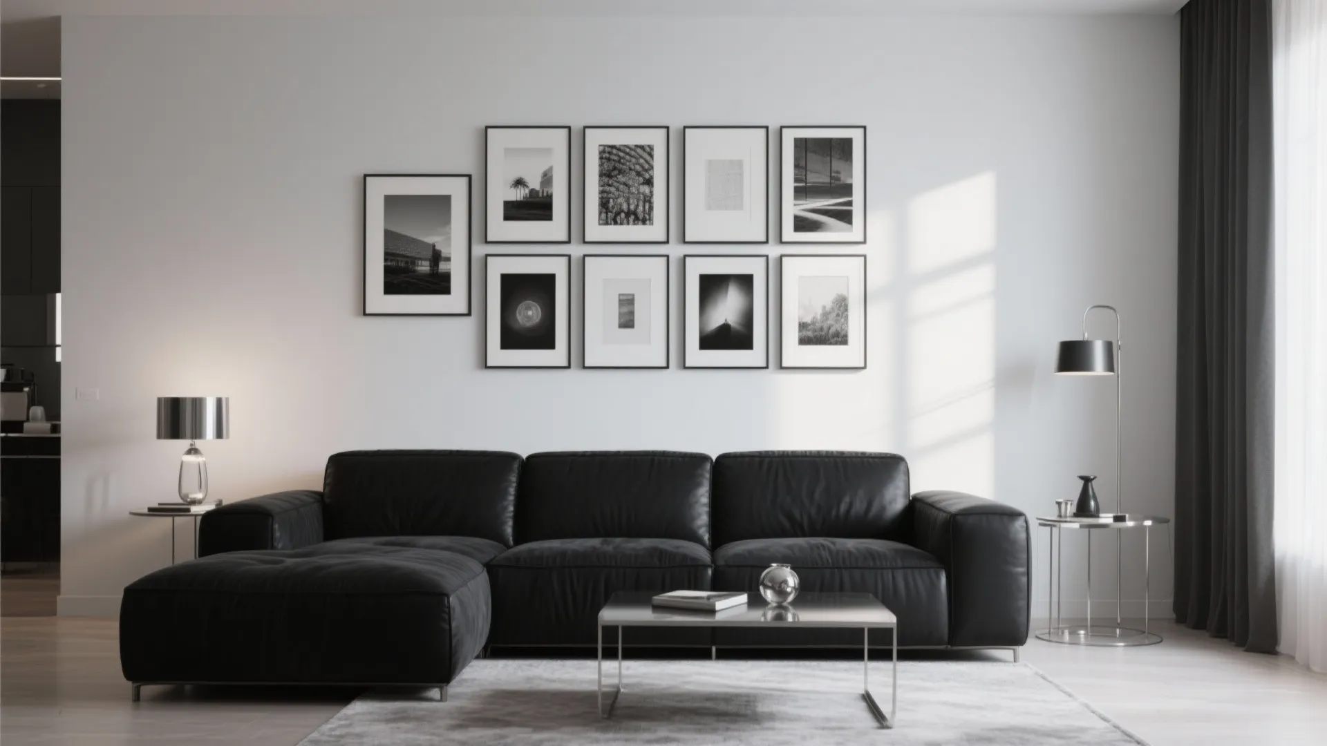 4. Monochrome Art Wall Backdrop