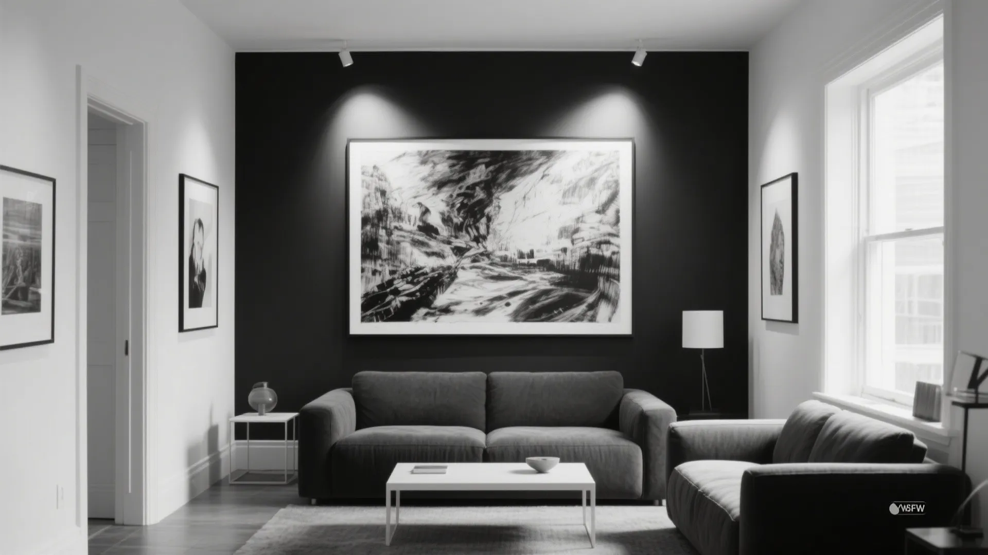 10. Statement Artwork in Monochrome