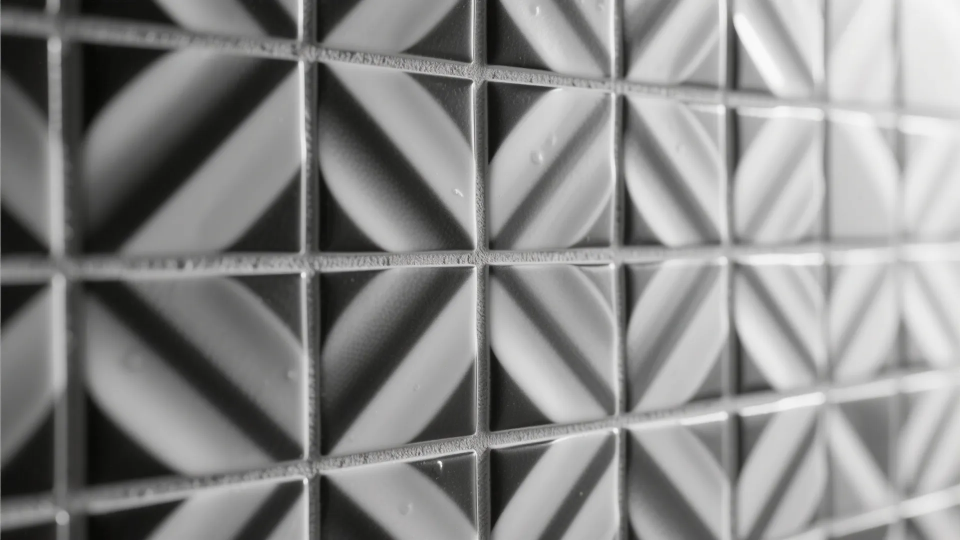 2. Monochrome Patterned Backsplash