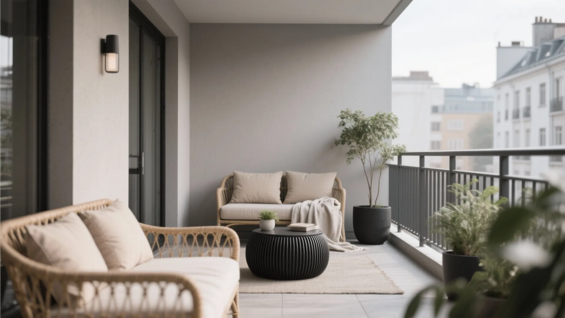 Soft monochrome palette with texture