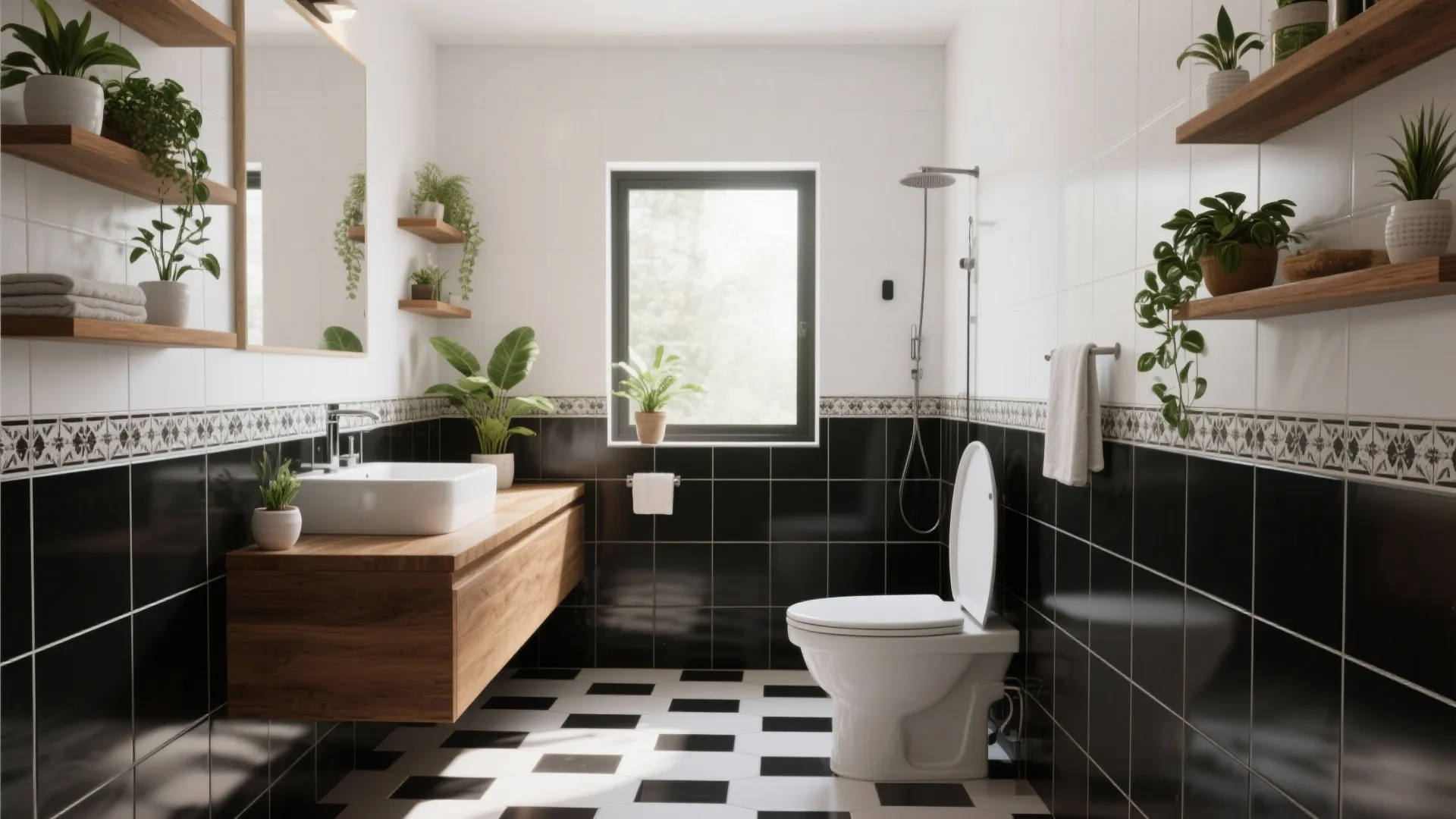 1. Minimalist Monochrome Tiles
