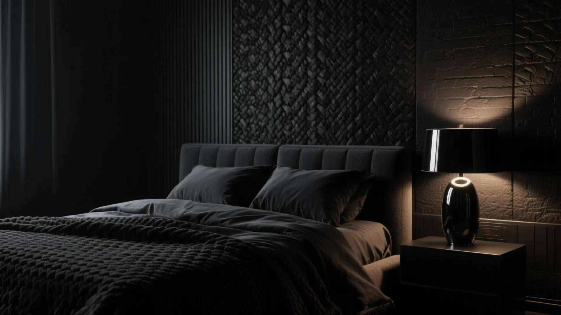 3. Monochrome black layers with texture