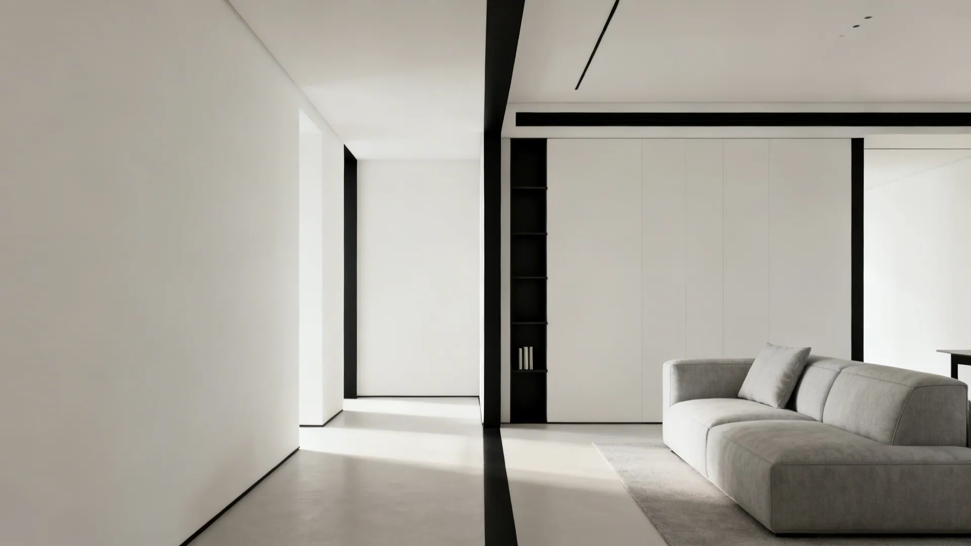 5. Monochrome Neutrals with Black Trim