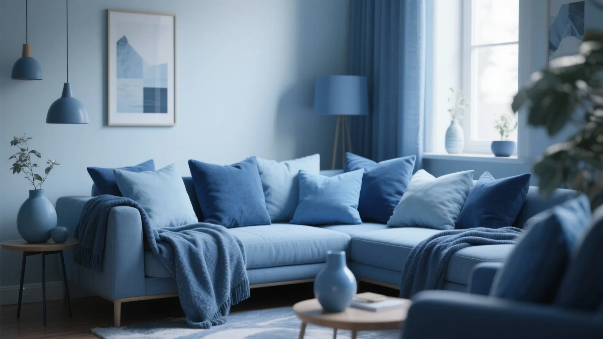 7. Monochrome Blue Layers