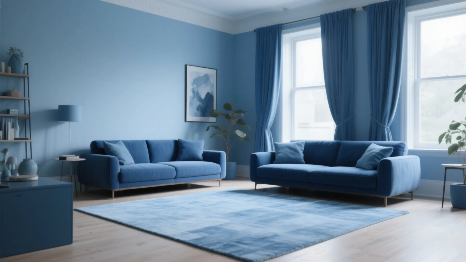 9. Monochrome Blue Layers